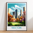 New York Retro Travel Illustration