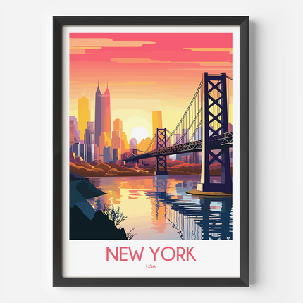 New York Souvenir Poster Print