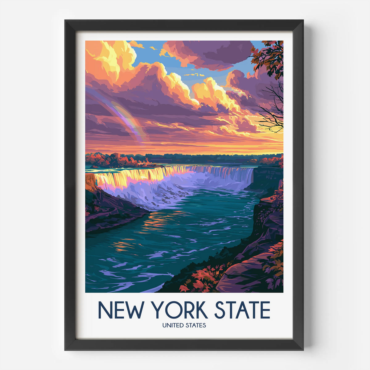 New York State Souvenir Poster Print