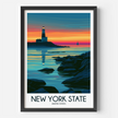 New York State Souvenir Poster Print