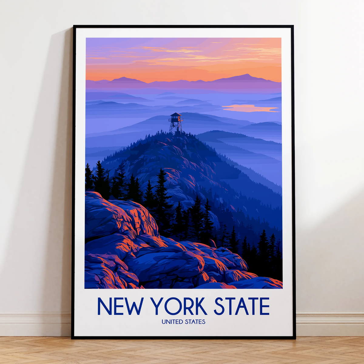 New York State Souvenir Poster Print