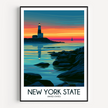 New York State Vintage Style Print
