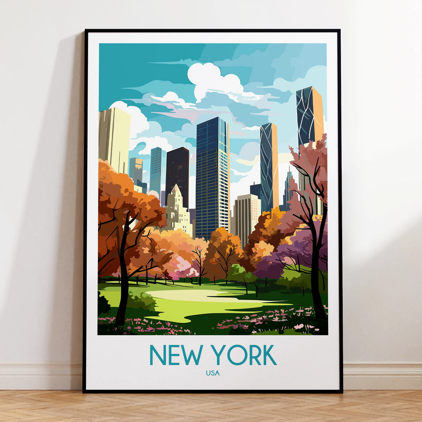 New York Vintage Style Print