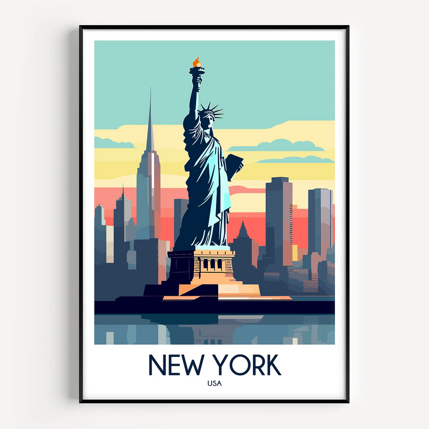 New York Vintage Style Print