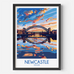 Newcastle Modern Travel Poster