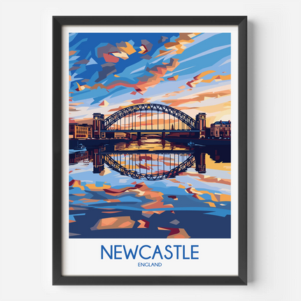 Newcastle Modern Travel Poster