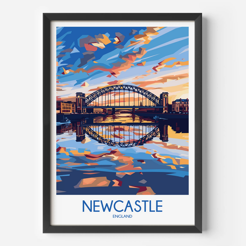 Newcastle Modern Travel Poster