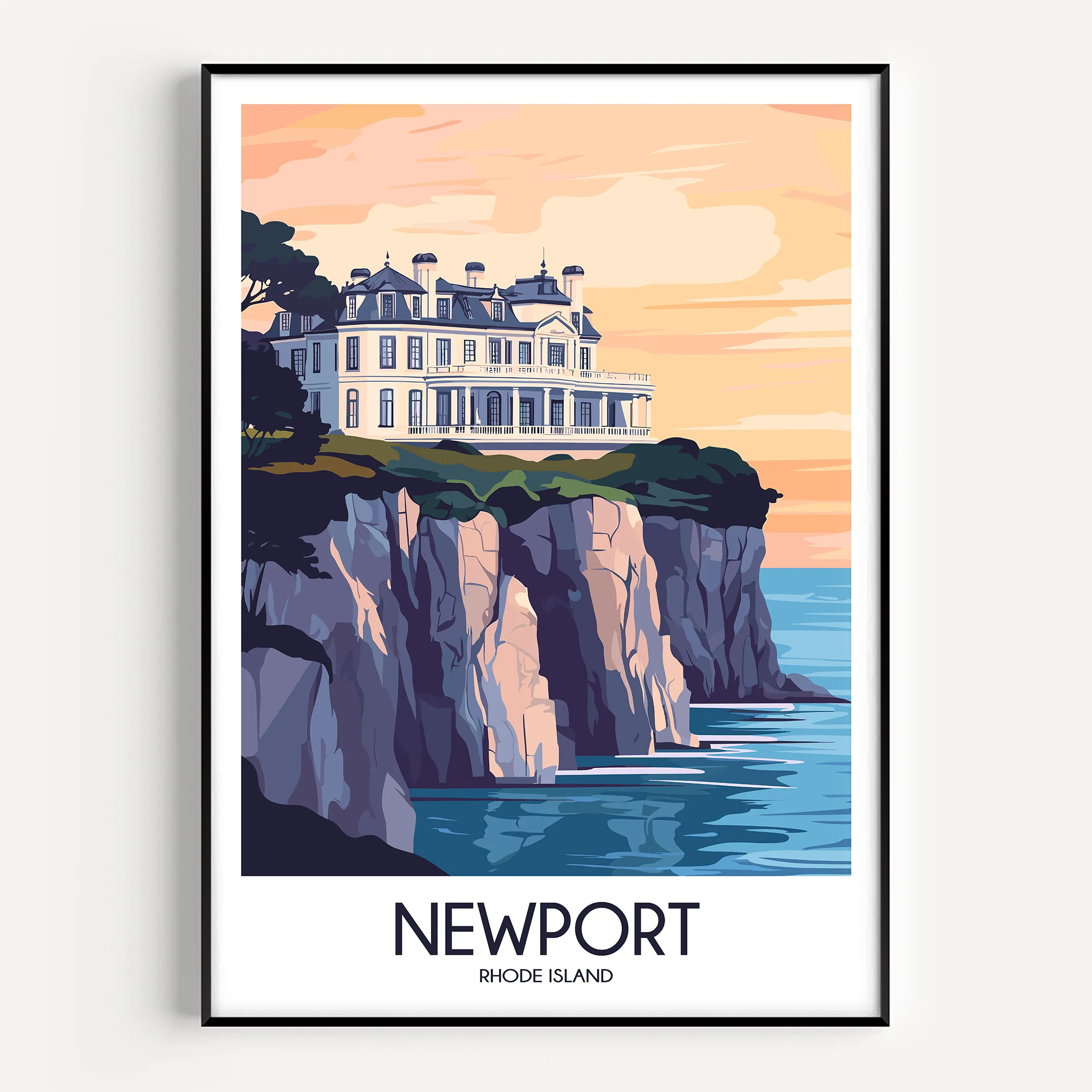 Newport Modern Travel Poster