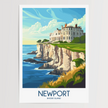 Newport Retro Travel Illustration