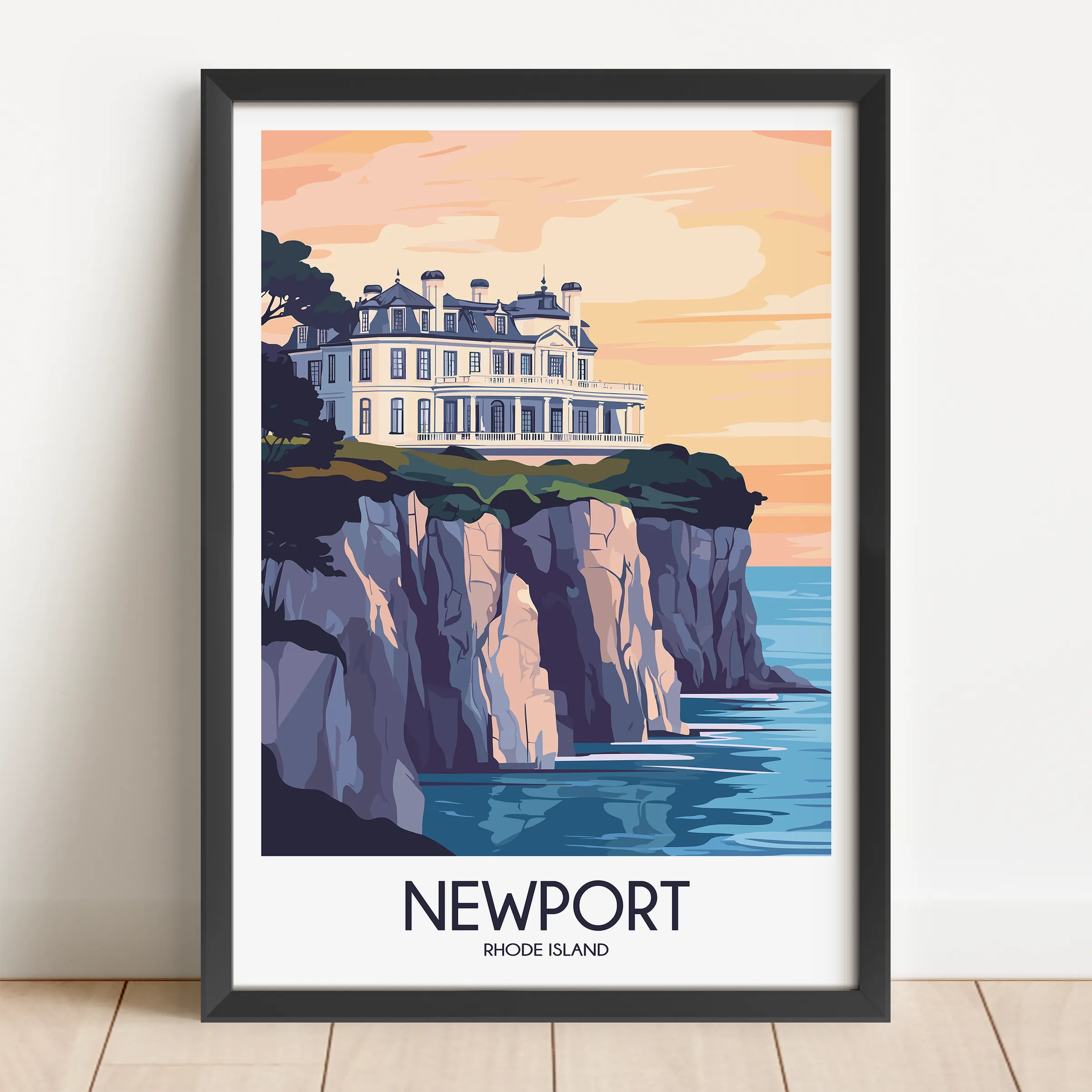 Newport Retro Travel Illustration