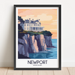 Newport Retro Travel Illustration