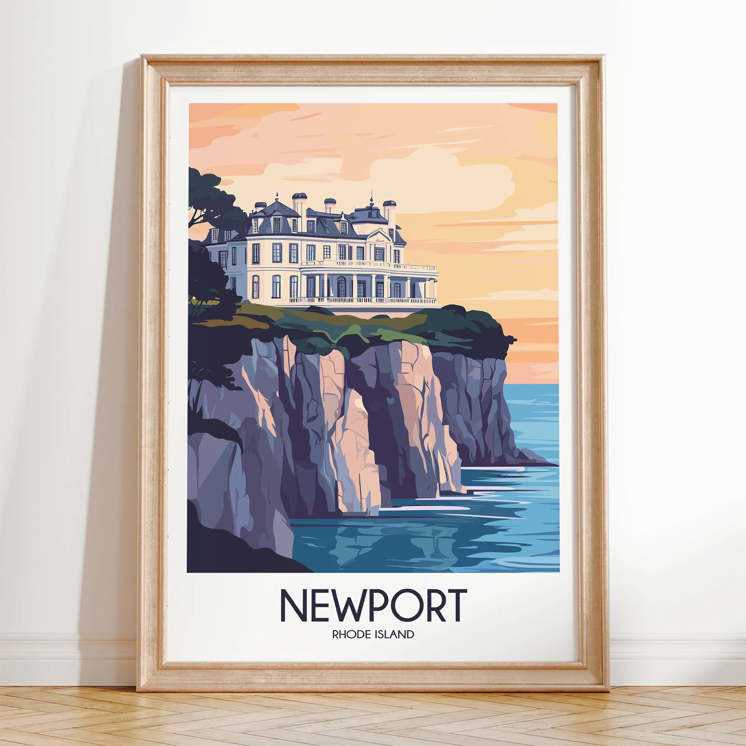 Newport Vintage Style Print