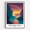 Niagara Falls Modern Travel Poster