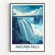 Niagara Falls Modern Travel Poster