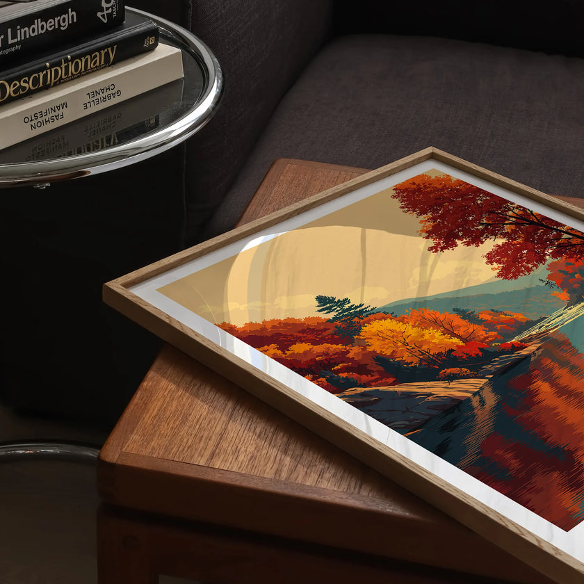 Niagara Falls Retro Travel Illustration