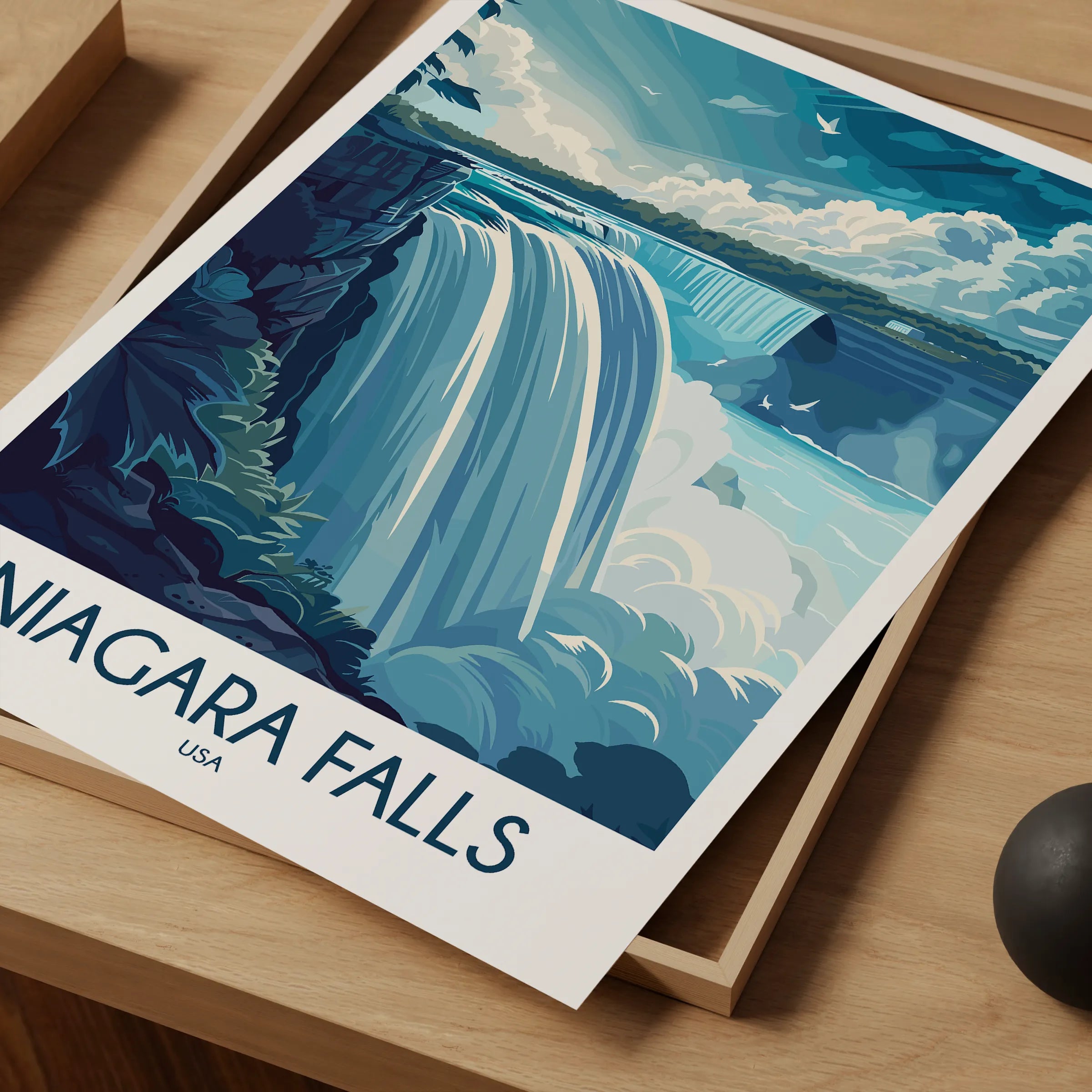 Niagara Falls Vintage Style Print