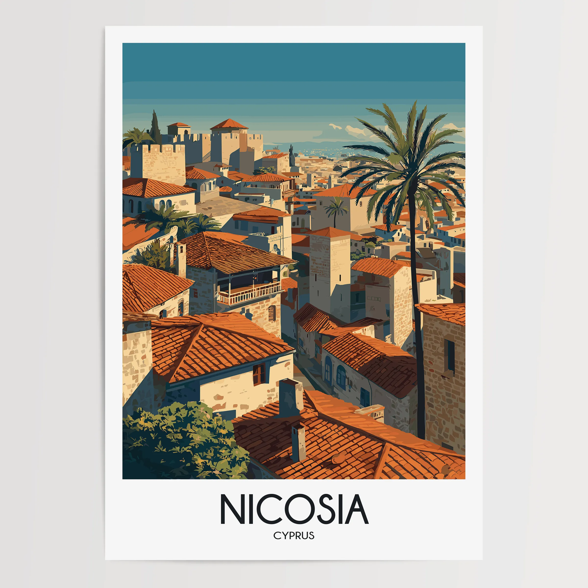 Nicosia Modern Travel Poster