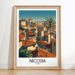 Nicosia Retro Travel Illustration