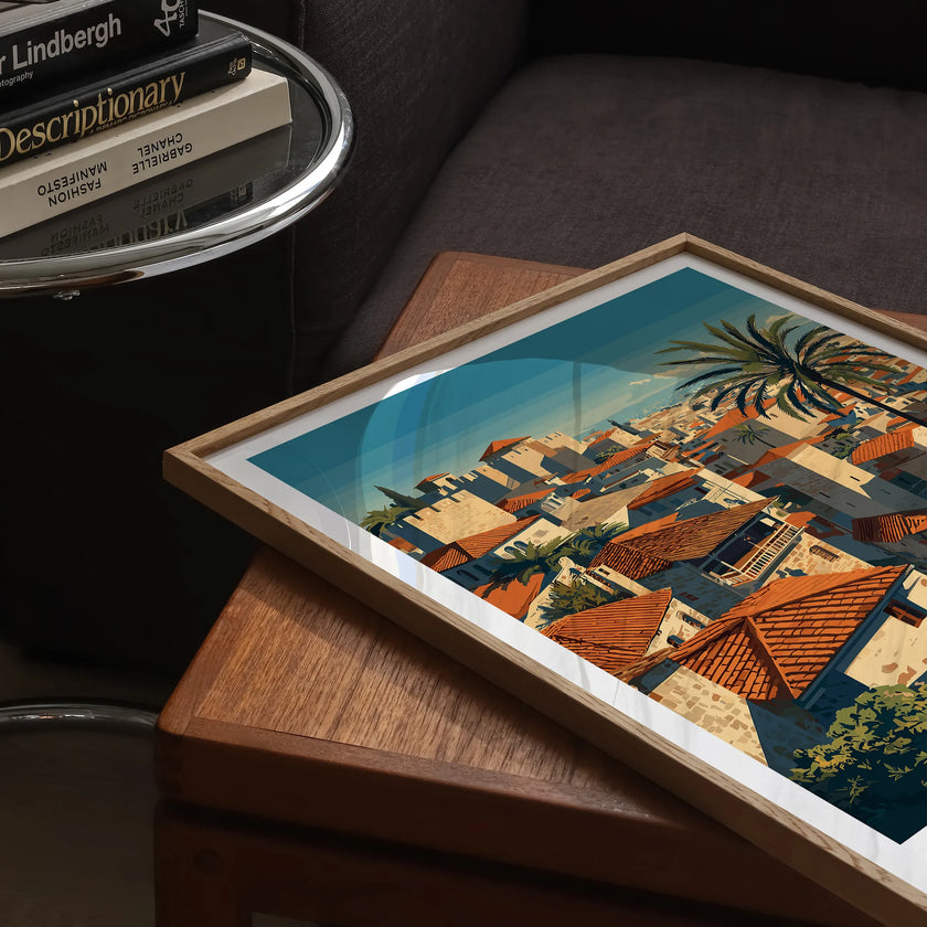 Nicosia Vintage Style Print