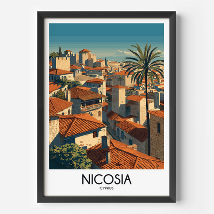 Nicosia Vintage Style Print