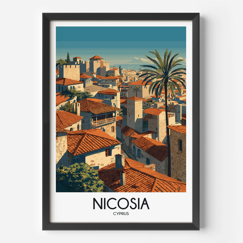 Nicosia Vintage Style Print