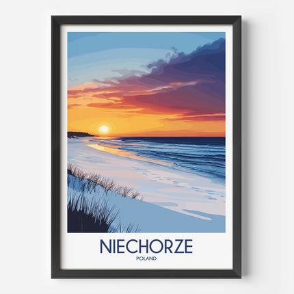 Niechorze Modern Travel Poster
