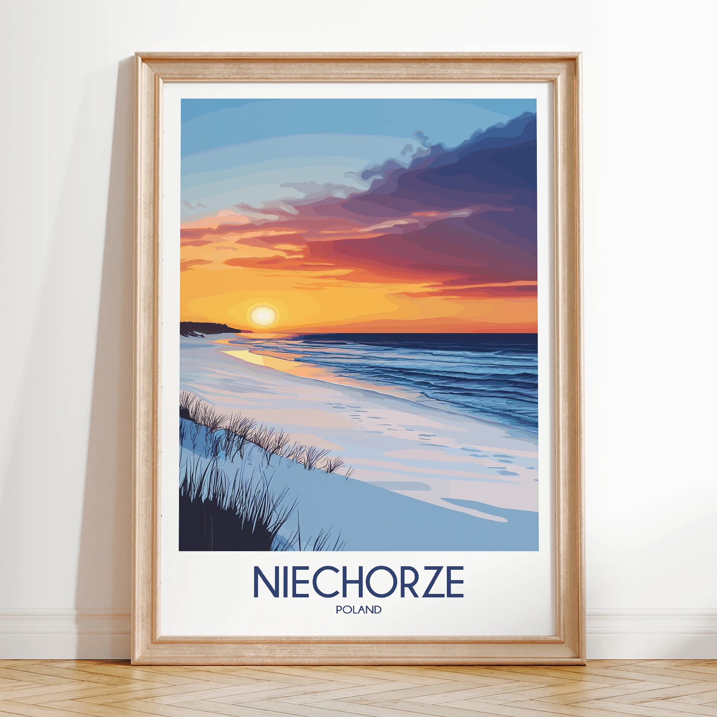 Niechorze Vintage Style Print