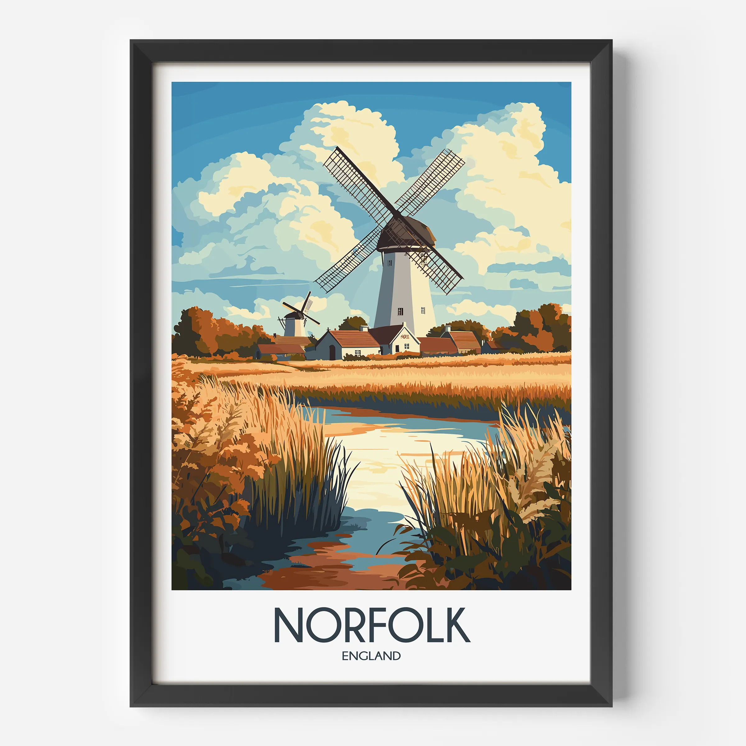 Norfolk Modern Travel Poster