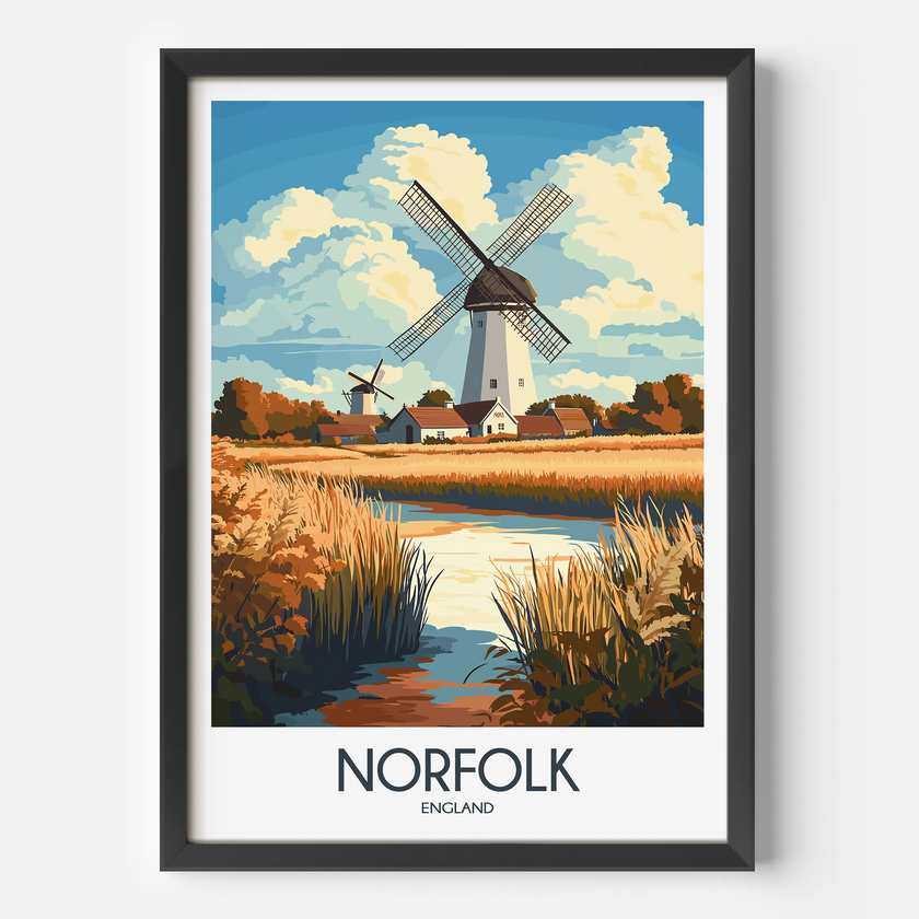 Norfolk Modern Travel Poster