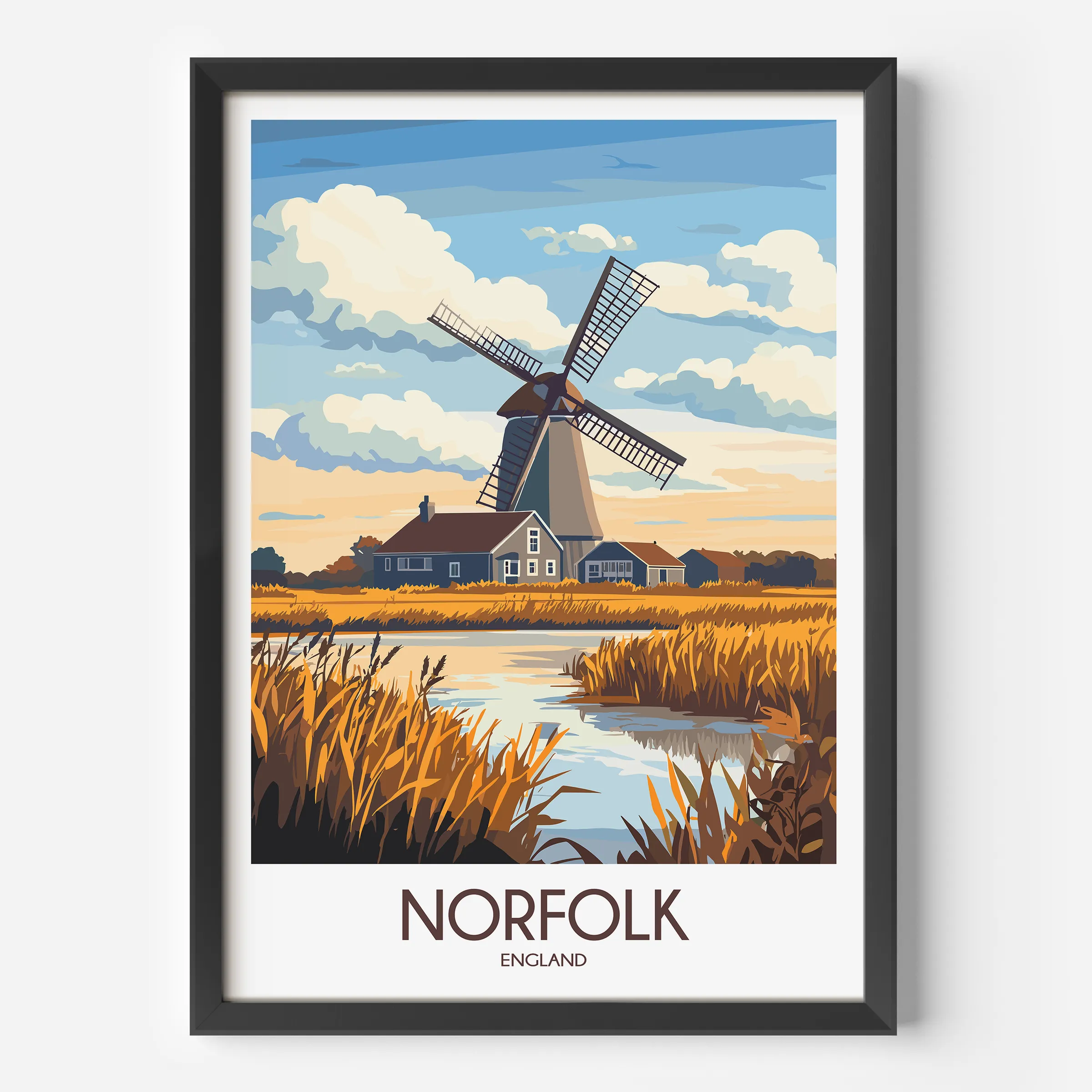 Norfolk Modern Travel Poster