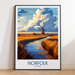 Norfolk Modern Travel Poster