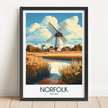 Norfolk Retro Travel Illustration