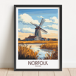 Norfolk Retro Travel Illustration