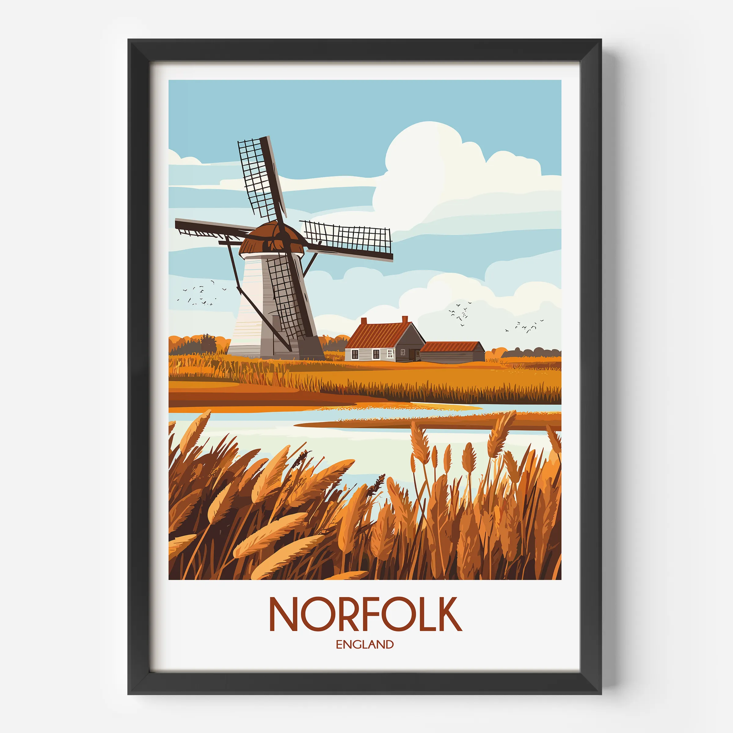 Norfolk Souvenir Poster Print