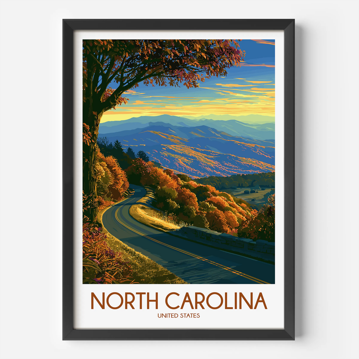 North Carolina Destination Art Gift