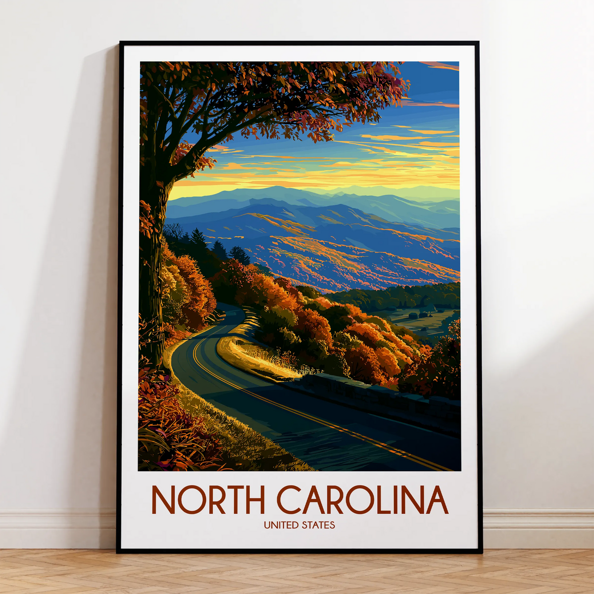 North Carolina Minimalist Wall Art