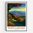 North Carolina Souvenir Poster Print