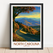 North Carolina Vintage Style Print