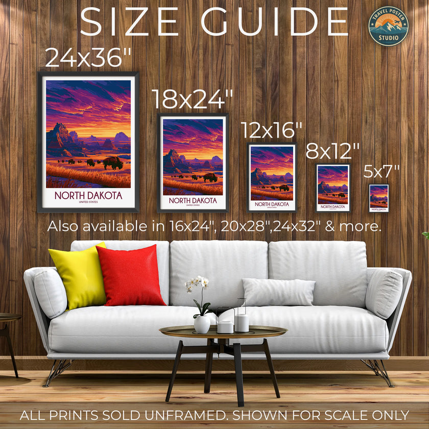 North Dakota Destination Art Gift
