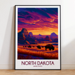 North Dakota Minimalist Wall Art
