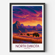 North Dakota Souvenir Poster Print
