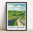 North Yorkshire Modern Travel Poster