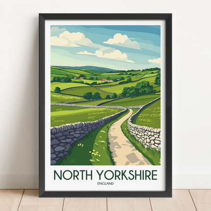 North Yorkshire Modern Travel Poster