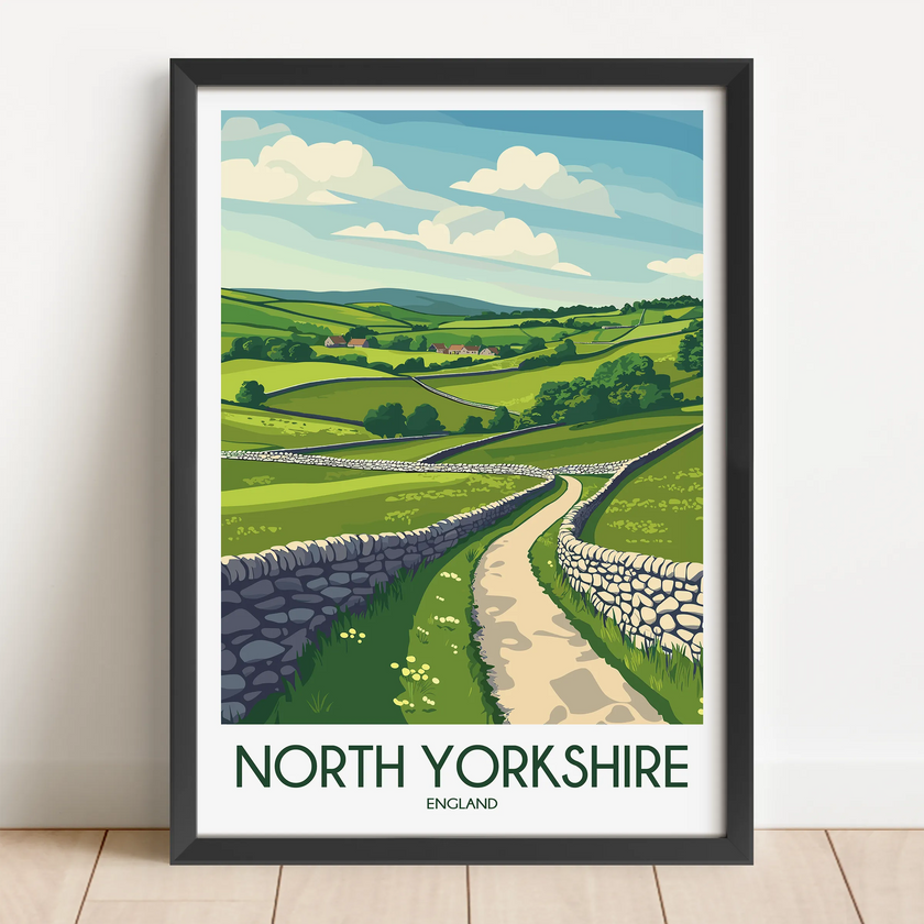 North Yorkshire Modern Travel Poster