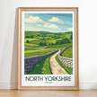 North Yorkshire Retro Travel Illustration