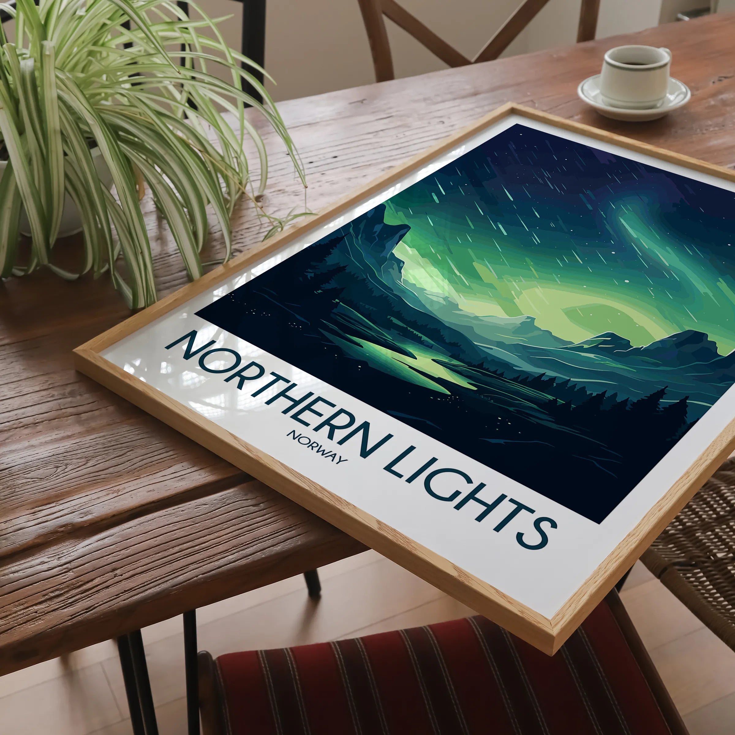 Northern Lights Scenic Landscape Art