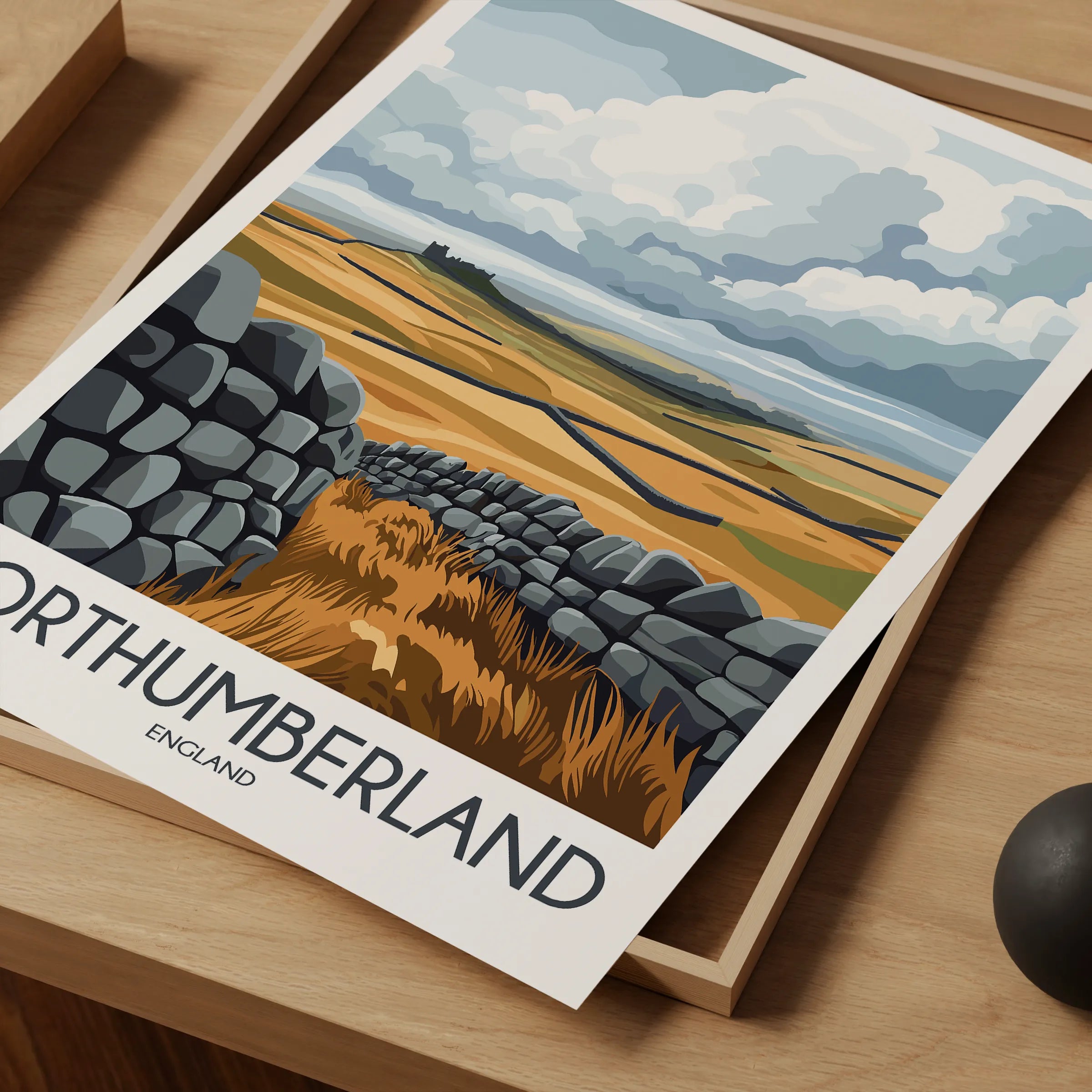 Northumberland Modern Travel Poster