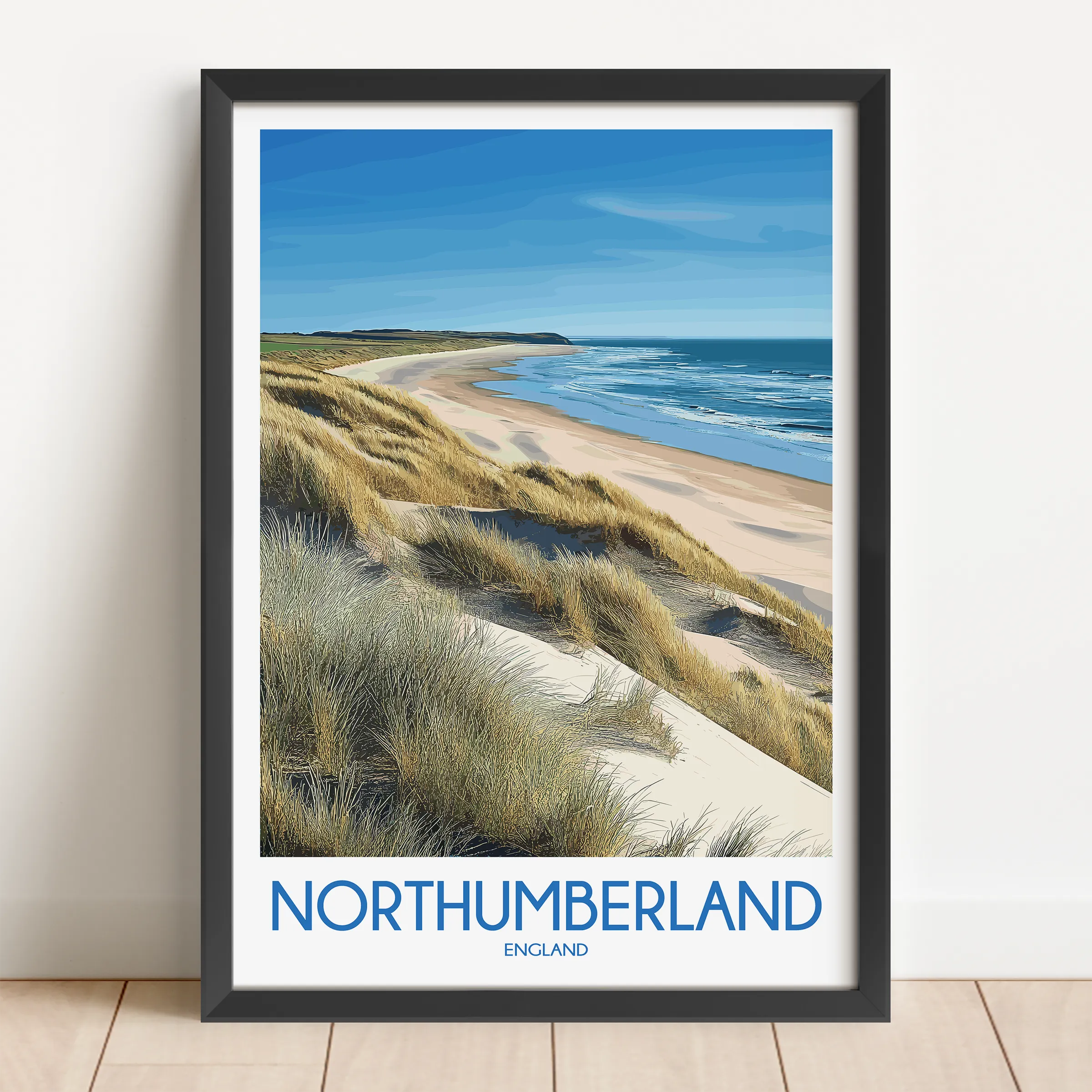 Northumberland Modern Travel Poster