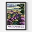 Northumberland Modern Travel Poster