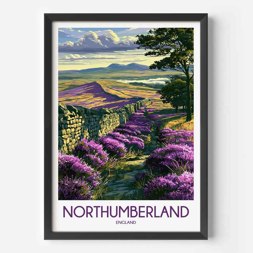 Northumberland Modern Travel Poster